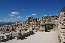 Cyclopean masonry, backside of the Lion Gate, Mycenae, Greece Mykene BW 2017-10-10 13-23-40.jpg