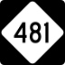 North Carolina Highway 481 marker