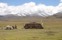 Pastoral nomads camping near Namtso in 2005