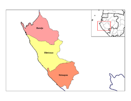 Dipartimento di Bendje – Mappa