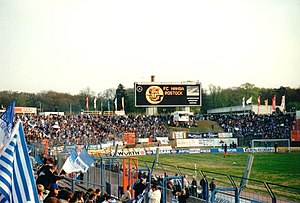 Le Ostseestadion juste avant le match contre Fribourg le 30 avril 1996.