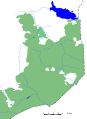 Okulankos upė pažymėta žalia spalva