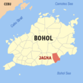 locator map sa Jagna, Bohol