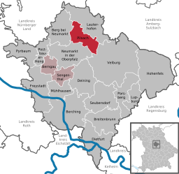 Läget för Pilsach i Landkreis Neumarkt in der Oberpfalz