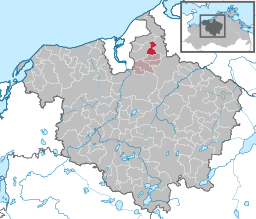 Läget för kommunen Poppendorf i Landkreis Rostock