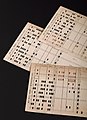 Punch cards in tray for Pilot ACE computer built at the National Physical Laboratory c. 1950