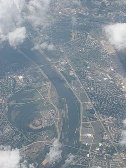 Řeka mezi Shreveportem a Bossier City