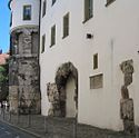 Die Porta praetoria in Regensburg, eine der beiden einzigen erhaltenen römischen Toranlagen nördlich der Alpen