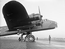 This Stirling, N3641/MG-D, seen being prepared for a flight, was the second Stirling to be delivered to No. 7 Squadron at Leeming and took part in their first raid over Rotterdam on the night of 10-11 February 1941. Royal Air Force 1939-1945- Bomber Command CH3139.jpg