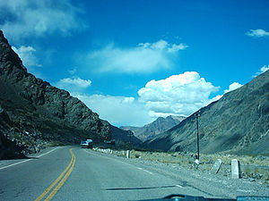 Ruta 7 na Cordilheira dos Andes