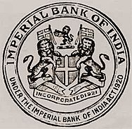 Pečeť Imperial Bank of India.