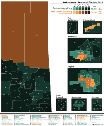 Saskatchewan Election 2016 Results Map.svg