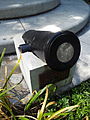 One of the Fort Sumter Howitzers on the base of the Spanish-American War Soldier's Monument