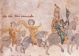 동시대와 가까운 시기에 묘사된 굴리에모 (왼쪽)와 그의 아버지 (오른쪽), 형제 (가운데).