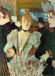 La Goulue arriving at the Moulin Rouge. (1892).