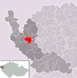 Localização de Třebeň