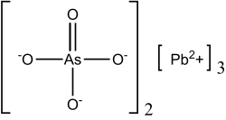 Strukturformel von Blei(II)-arsenat