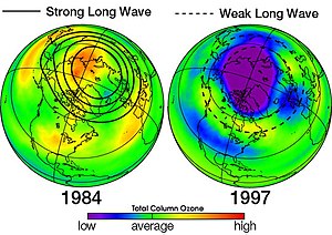 English: Ozone Depletion comparison in North A...