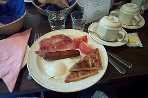 An Ulster fry, served in Belfast, Northern Ire...