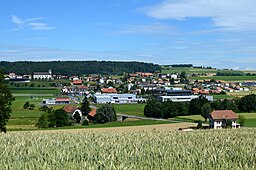 Vy över orten Villaz-Saint-Pierre