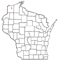 Location of the Town of Hawthorne, Wisconsin