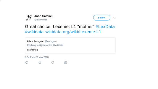 Tweet by John Samuel