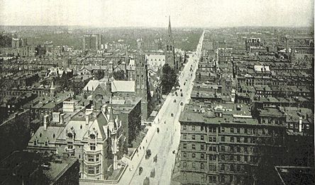 從51街上空遠眺的鳥瞰圖（約1893年攝）