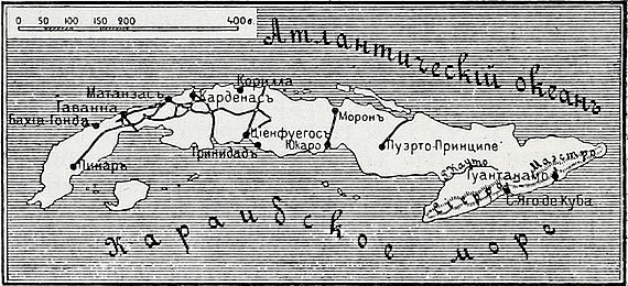 Карта к статье «Куба». Военная энциклопедия Сытина (Санкт-Петербург, 1911-1915).jpg