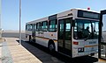 Mercedes-Benz O 405 mit gummi-gefassten Seitenscheiben am Flughafen Scharm asch-Schaich