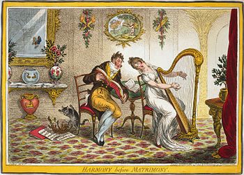 In Harmony before Matrimony (1805), James Gill...
