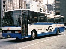 JR東海バスではエアロクィーンMの足回りとエアロバスの車体を組み合わせた（三菱P-MS729SA改） 車両称号 : 744-9952