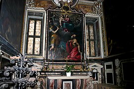 Madonna col bambino fra san Michele arcangelo e san Gerolamo (1610), obra de Panfilo Nuvolone (capilla de San Miguel Arcángel)