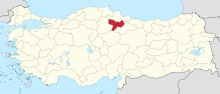 Amasya'nın Türkiye'deki konumu
