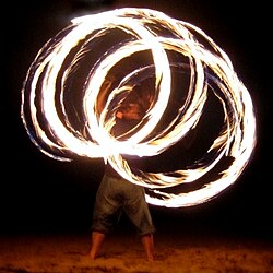 Fire twirling