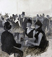 Bal masqué d'Henri de Toulouse-Lautrec réalisé en 1888, collection d'Amélie Diéterle.