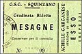 Biglietto della partita Squinzano-Mesagne del 2 giugno 1968.