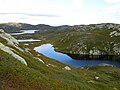 Utsikt fra Åkli mot Kroktjørnan og Blenuten / Viermyrnuten