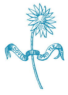 Logotipo de la lingvo Bolak kun la slogano DOVEM PRO TLE ("dua por ĉiuj")