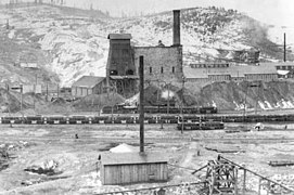 Chapin Mine D Shaft, original site of the Cornish Pump, c. 1900