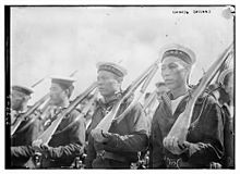 Sailors from the Hai Chi of the Imperial Chinese Navy, on parade in New York. Chinese sailors-1911.jpg
