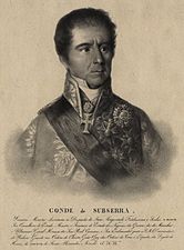 Engraving of Manuel Inácio Martins Pamplona Corte Real, 1st Count of Subserra