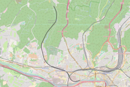 Spoorlijn Saarbrücken-Malstatt - Saarbrücken von der Heydt op de kaart
