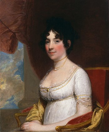 English: Dolley Madison, c. 1804, by Gilbert S...