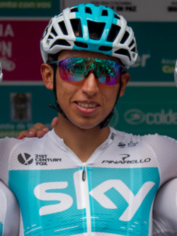 Egan Bernal Kolumbian-mestaruuskilpailuissa 2018.