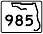 State Road 985 marker