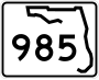 State Road 985 marker