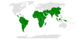 G-77 countries in green