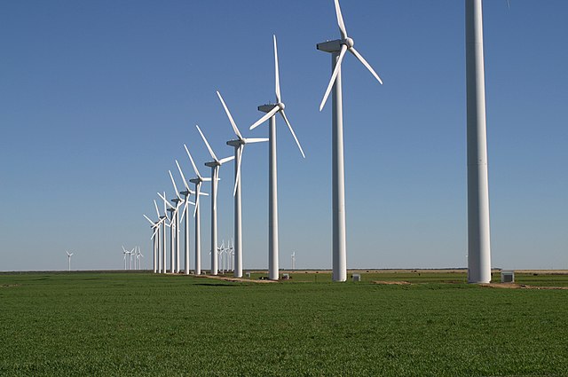 View of Brazos Wind Farm in Texas