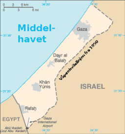 Gazastripa og våpenkvilelinja fra 1950