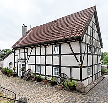 Fachwerk stílusú halászház (Flaesheim, Németország)